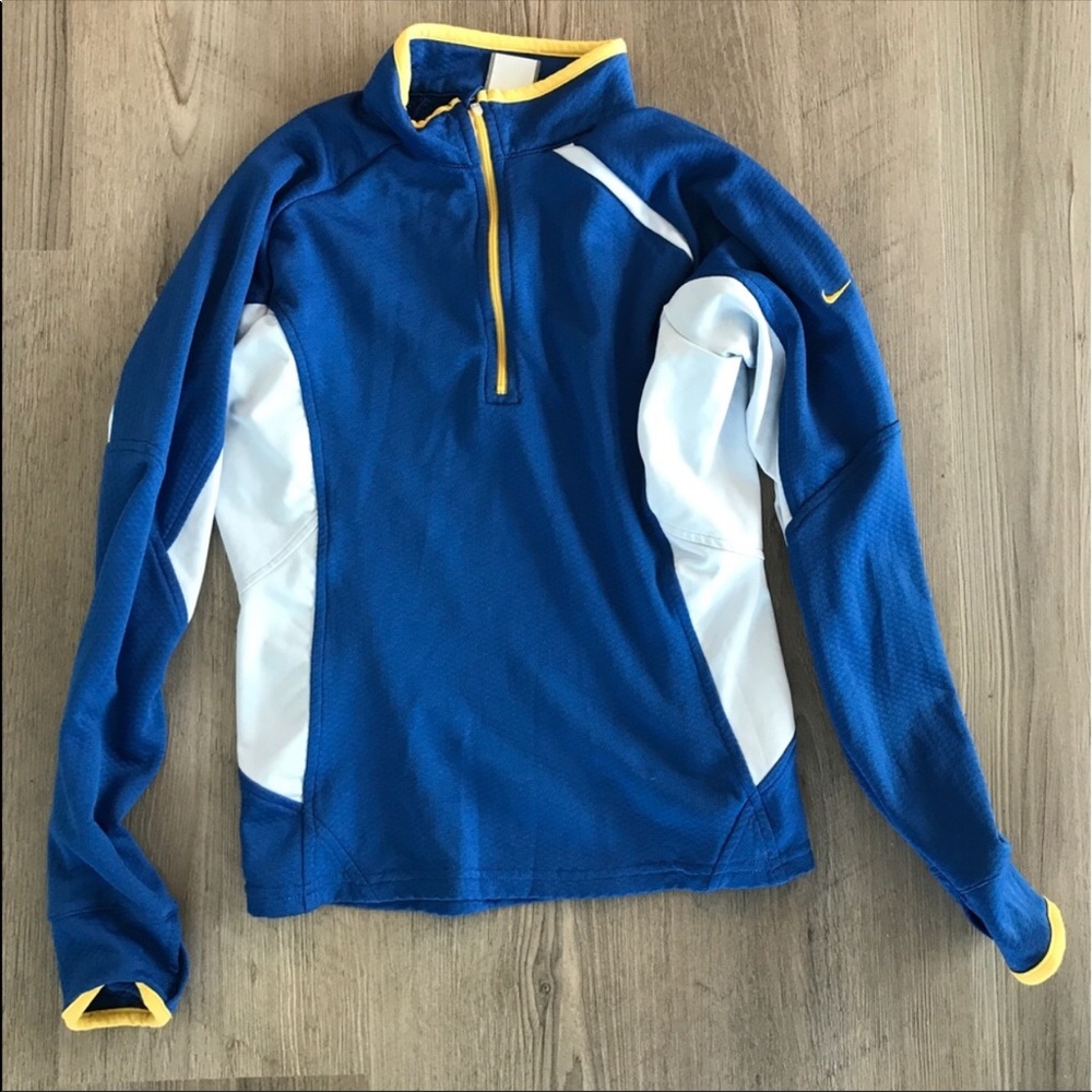 Nike blue 1/4 zip up running long sleeve top 💧